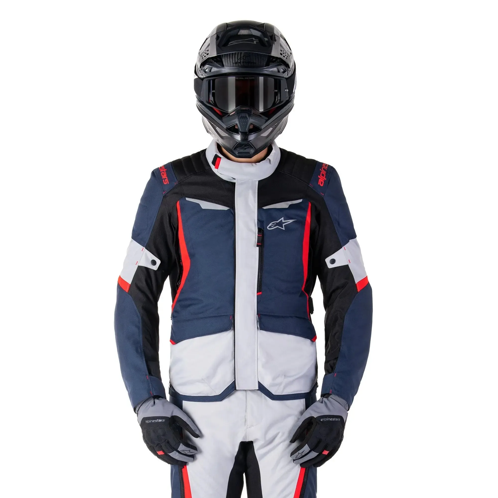 Alpinestars ST-1 Waterproof Textile Jacket Dark Blue / Black / Bright Red