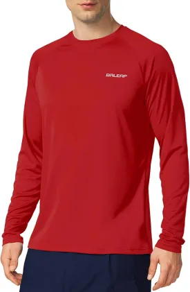 baleaf Men's Sun Protection Shirts UV SPF UPF 50  Long Sleeve Rash Guard Fishing Running Quick Dry Lightweight