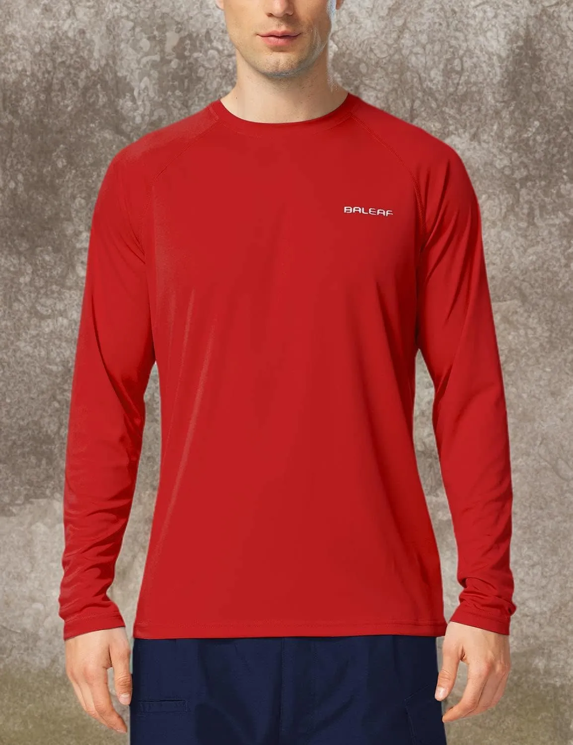baleaf Men's Sun Protection Shirts UV SPF UPF 50  Long Sleeve Rash Guard Fishing Running Quick Dry Lightweight