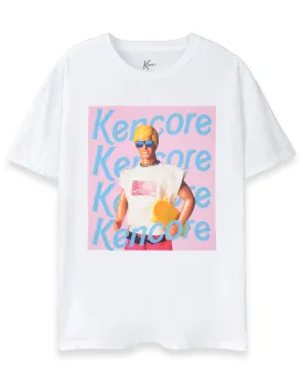 Barbie Kencore Mens White Short Sleeved T-Shirt