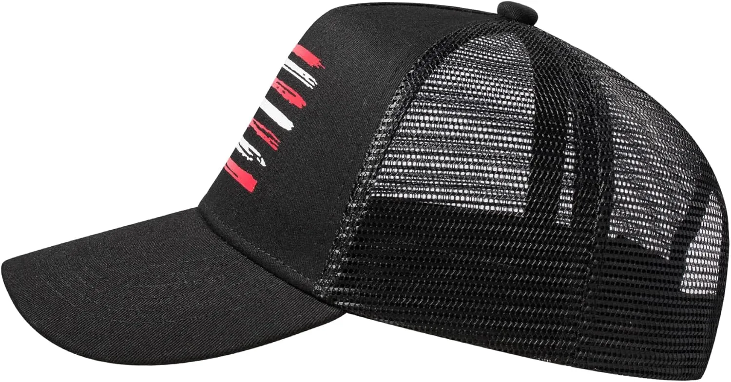 Baseball Cap, American Flag Trucker Hat for Men Women, Breathable Adjustable Fit Outdoor Mesh Snapback Hats