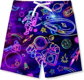 BFUSTYLE Kids Boys Swim Trunks Mesh Lining Water Resistant Beach Shorts 5-14 Years