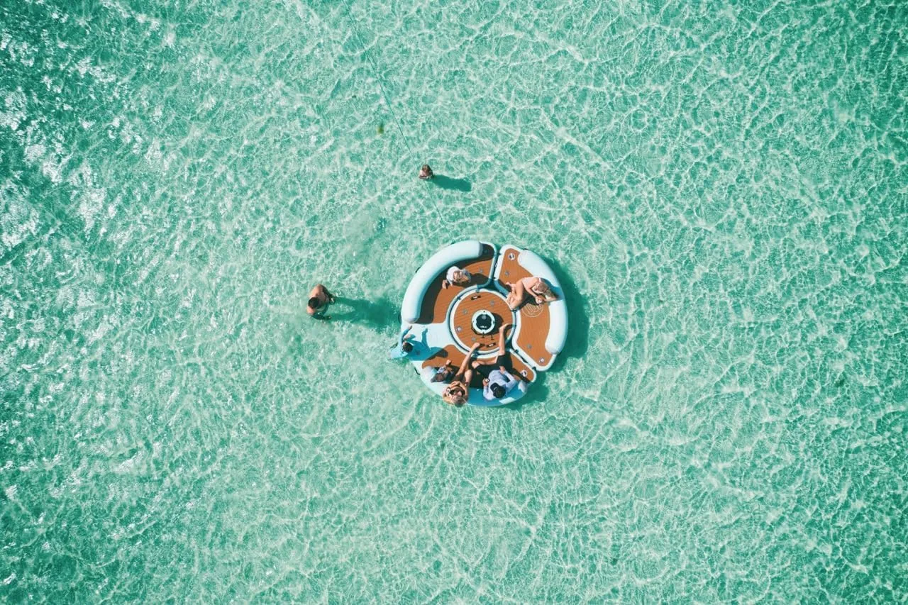 BOTE Inflatable Dock Hangout Suite Customizable Configurations Floating Party Raft Adults Kids Family Friendly MAGNEPod Compatible Packable Portable Towable, Multiple Sizes & Styles