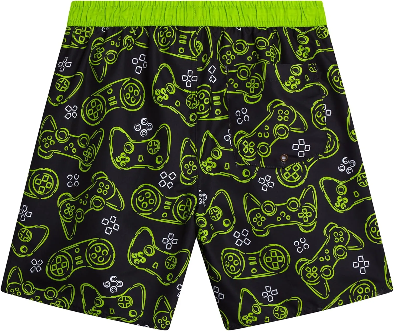 Boys Swim Trunks - Quick Dry Sun Protection Board Shorts with Breathable Mesh Lining and Drawstring Waist (Sizes: 8-18)