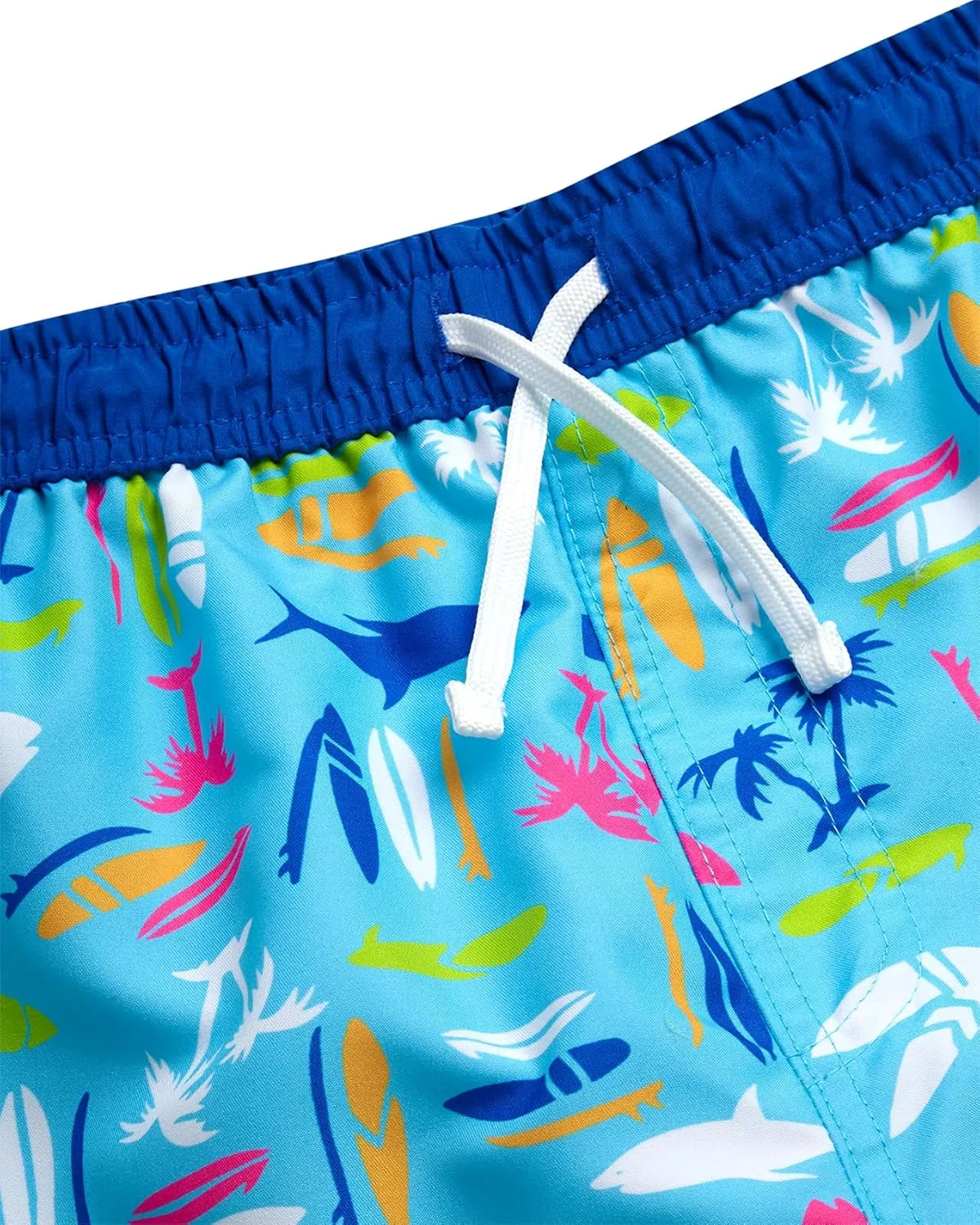Boys Swim Trunks - Quick Dry Sun Protection Board Shorts with Breathable Mesh Lining and Drawstring Waist (Sizes: 8-18)