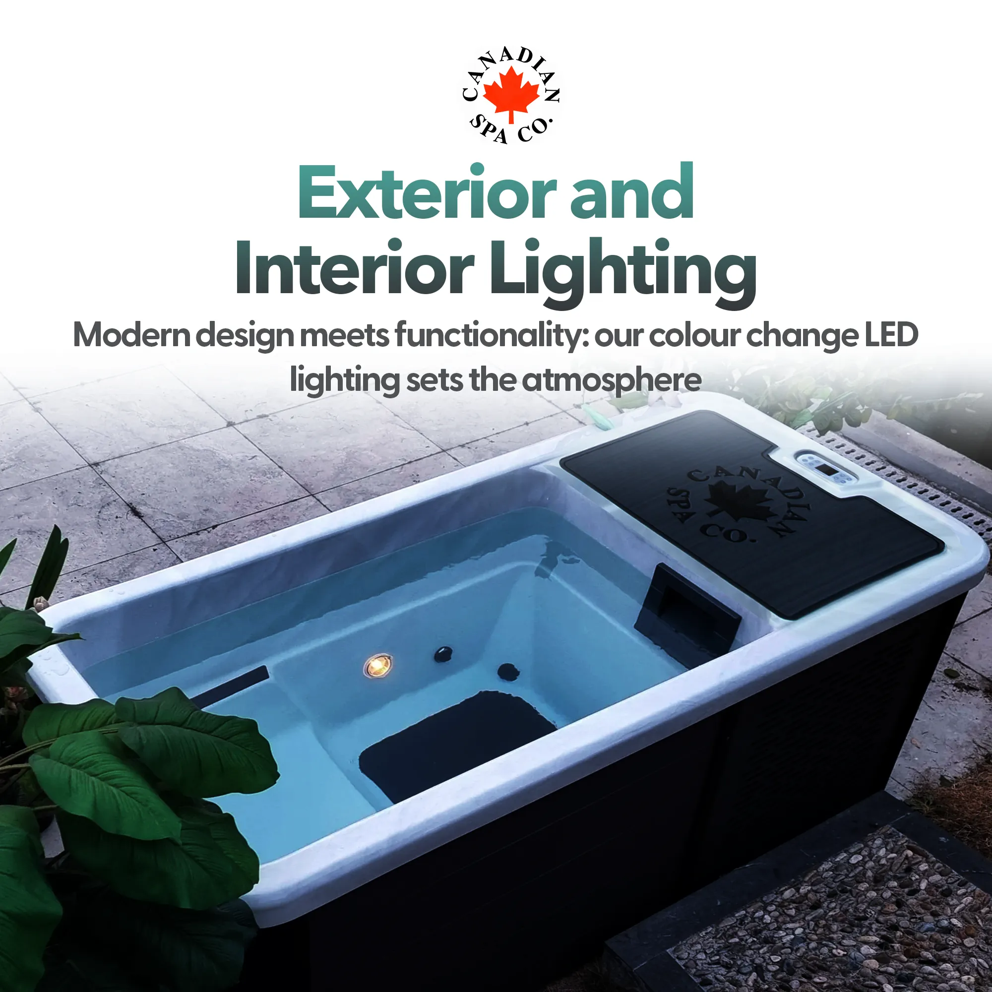 Chill Therapy Spa - Fill, plug in, and experience it Brown Finish