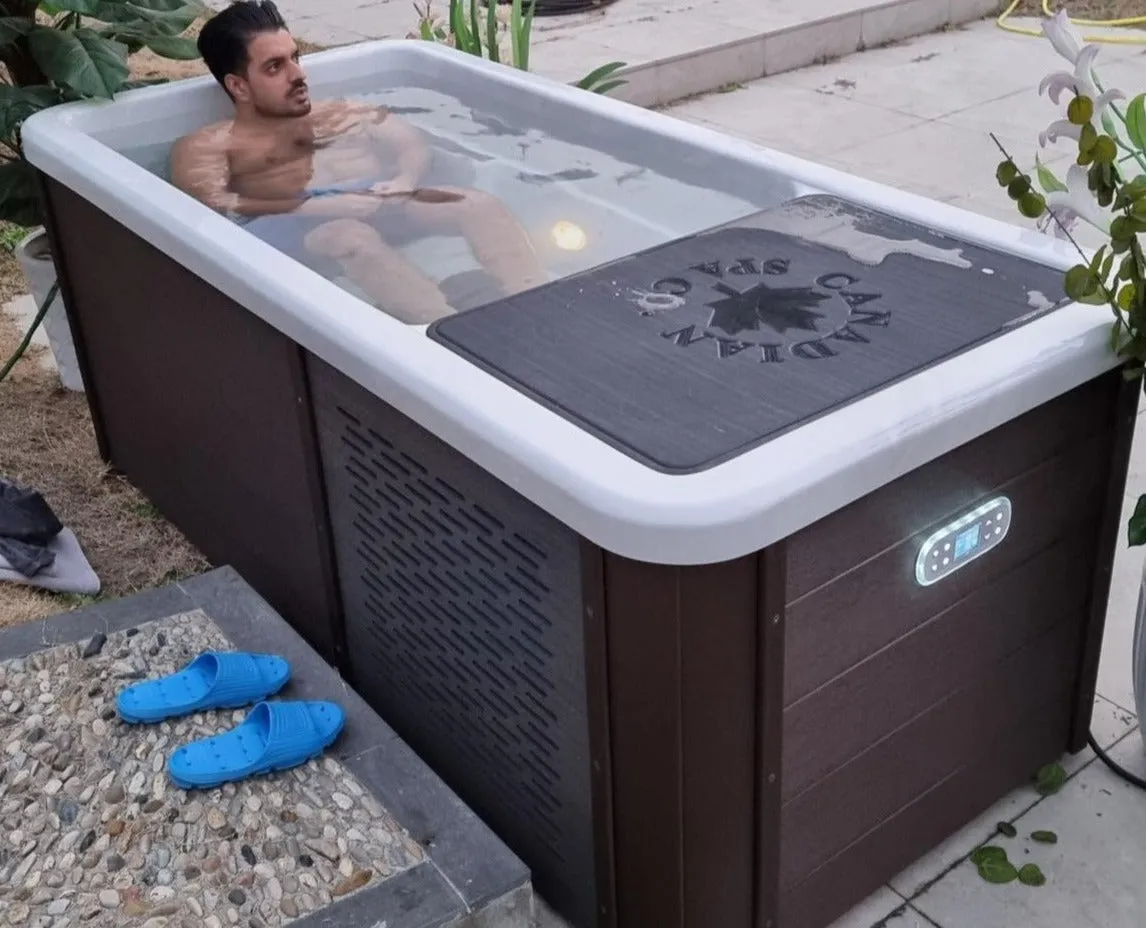 Chill Therapy Spa - Fill, plug in, and experience it Brown Finish