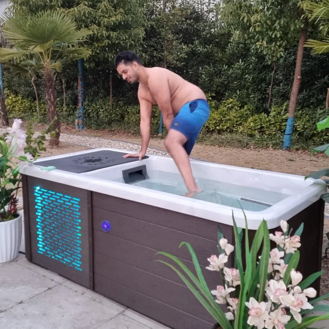 Chill Therapy Spa - Fill, plug in, and experience it Brown Finish