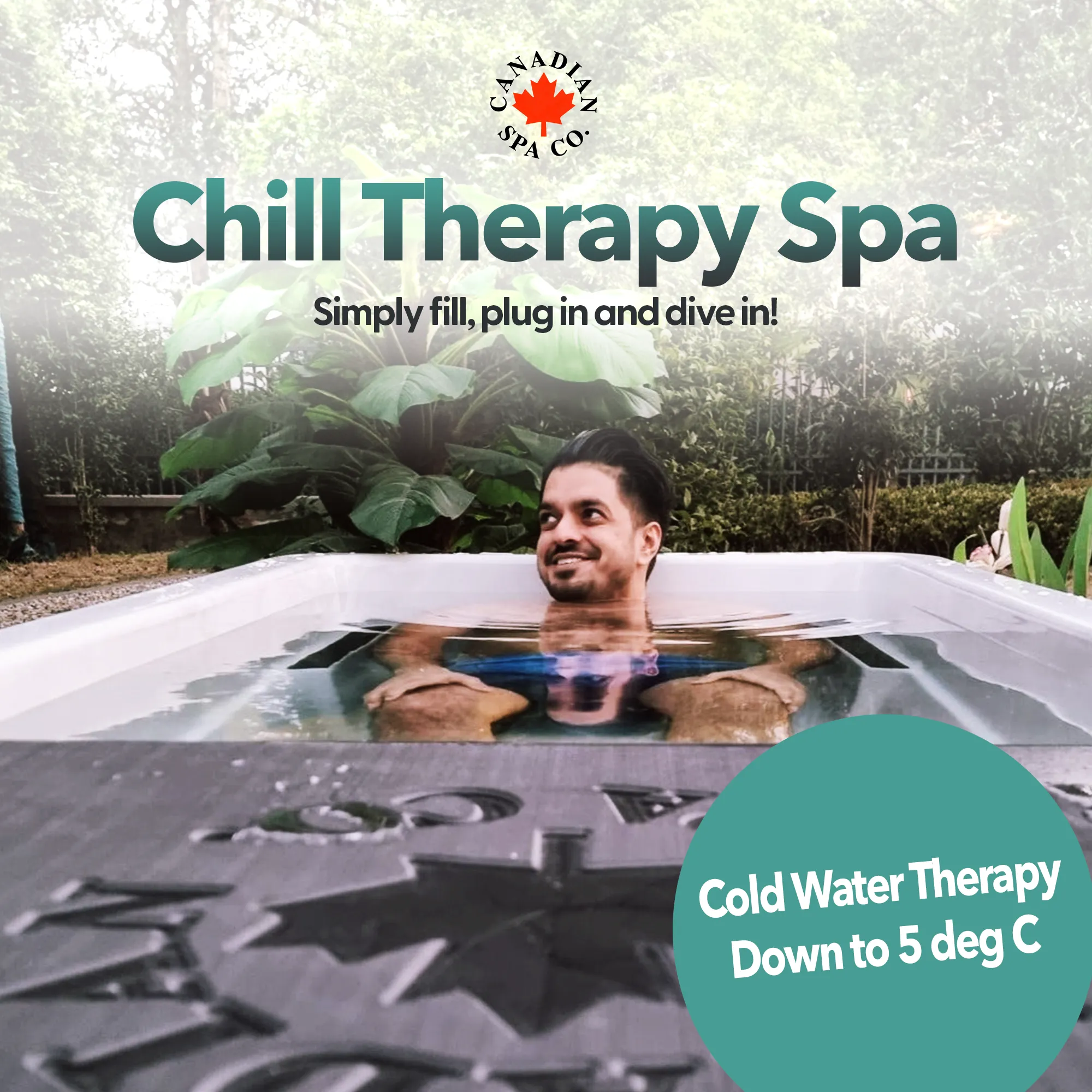 Chill Therapy Spa - Fill, plug in, and experience it Brown Finish