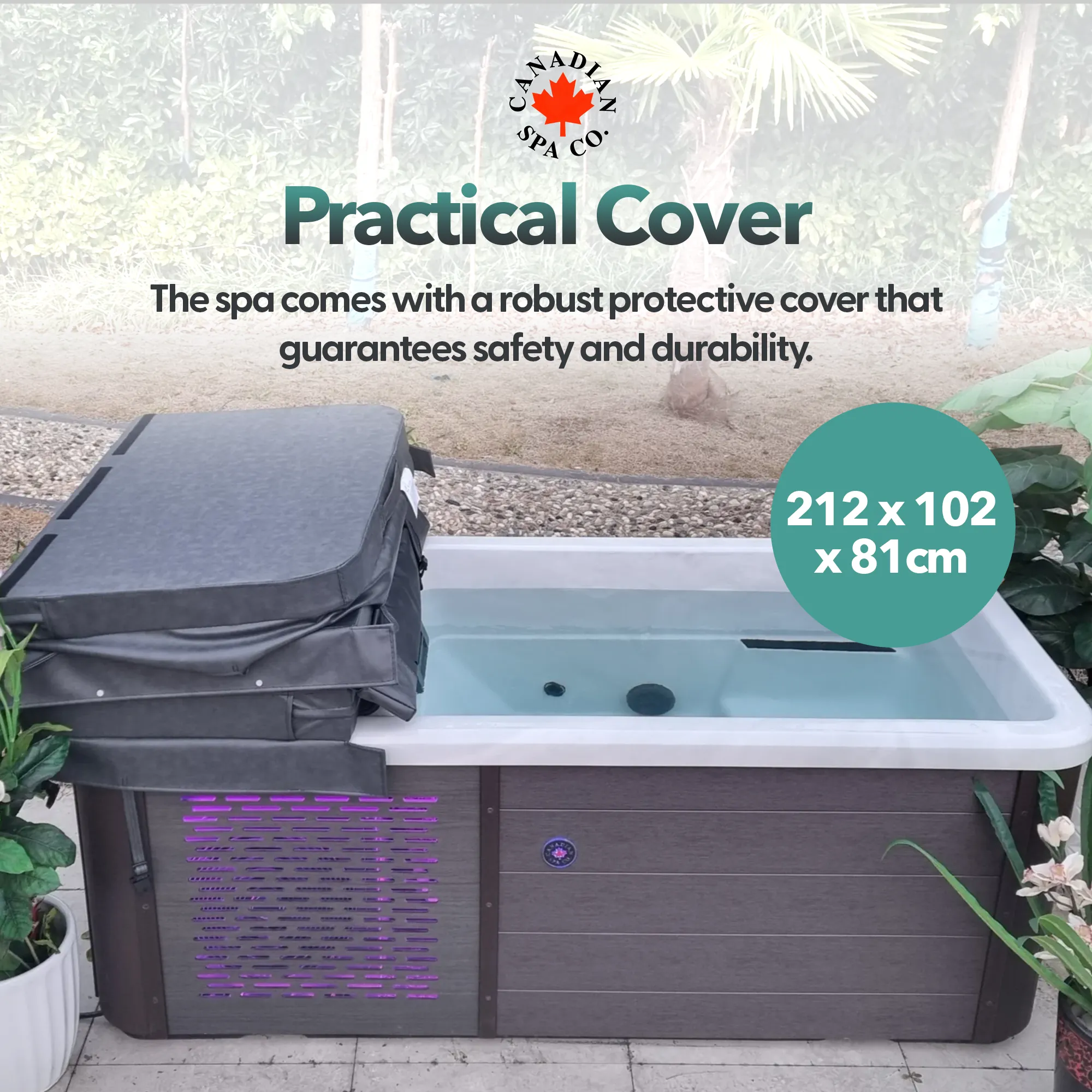 Chill Therapy Spa - Fill, plug in, and experience it Brown Finish