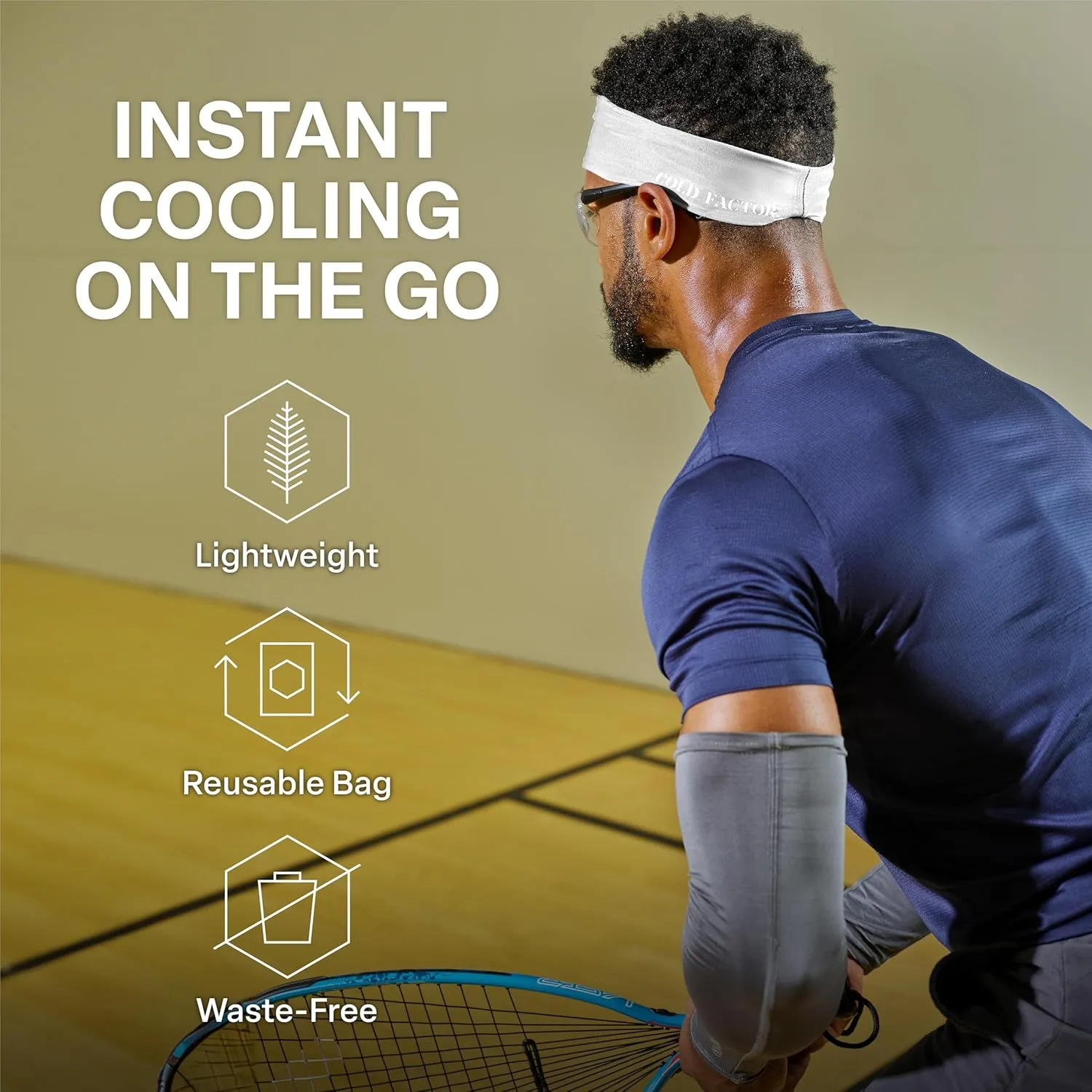 COLD FACTOR Instant Cooling Headband 3 Pack | Advanced Evaporative Comfort for Sports & Outdoor | UPF 50  Protection | Long-Lasting Coolness | Ideal for Fitness, Hiking, Yoga, & Running