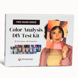 Color Analysis Kit  Find Your Best Colors with This DIY Personal Color Test for 12 Seasons  Includes 36 Face Frames, Step-by-Step Guide & Digital Drapes