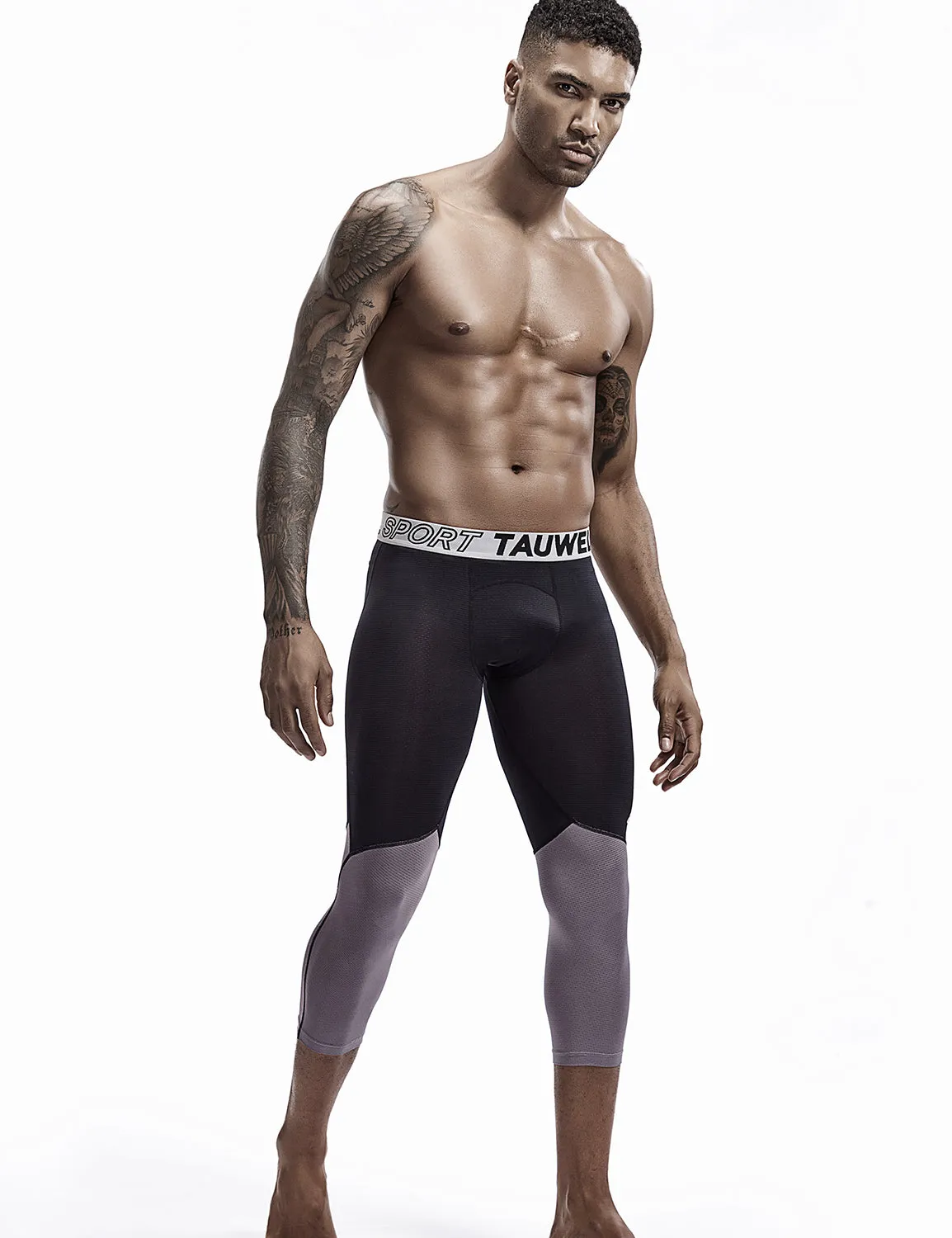 Compressive-Fit Training Tights Quick Dry(3/4 Length) 9604