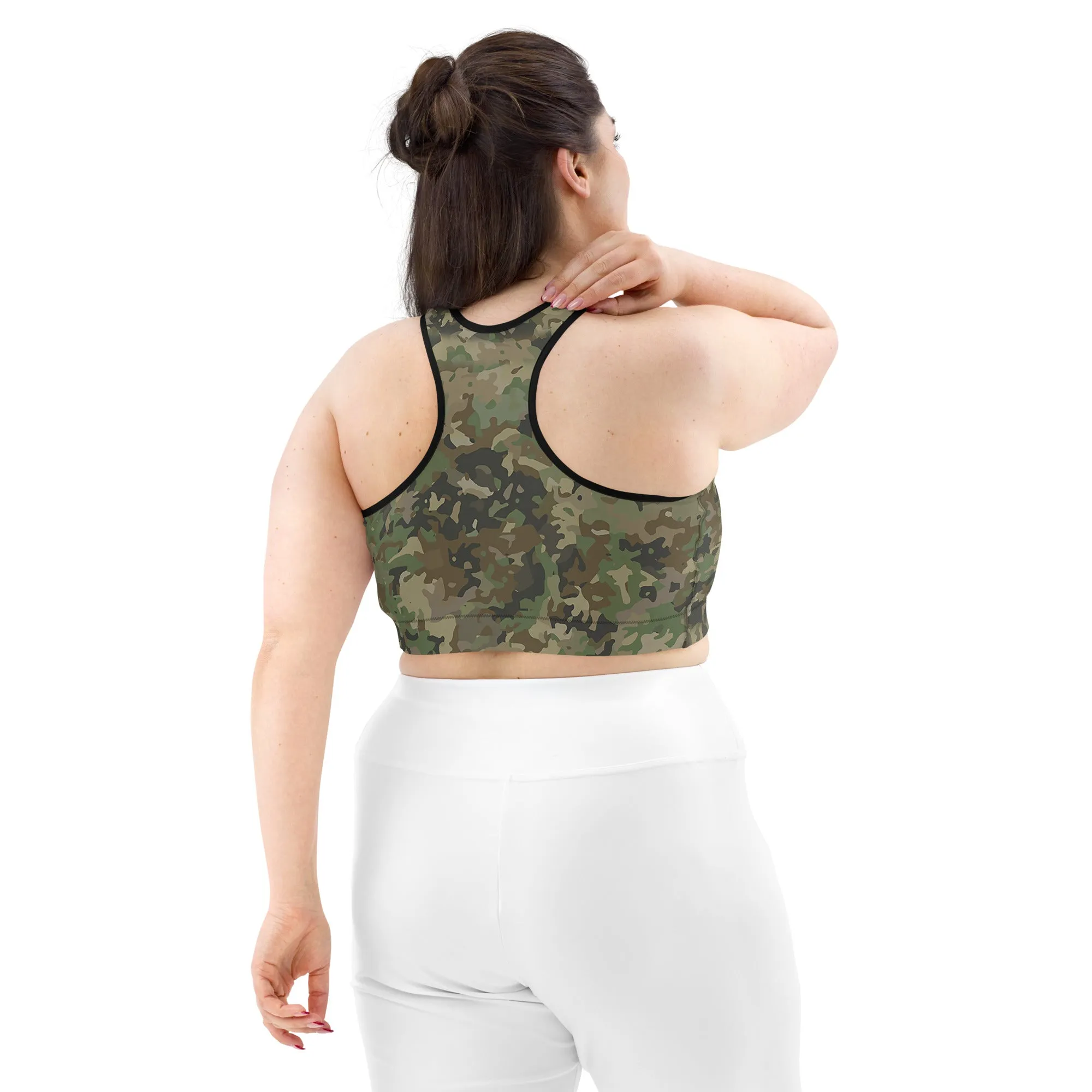 Dark green camo sports bra, lioness-love