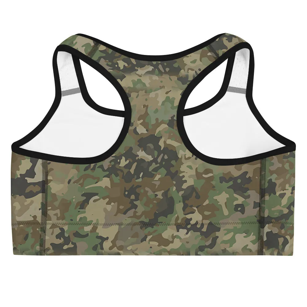 Dark green camo sports bra, lioness-love