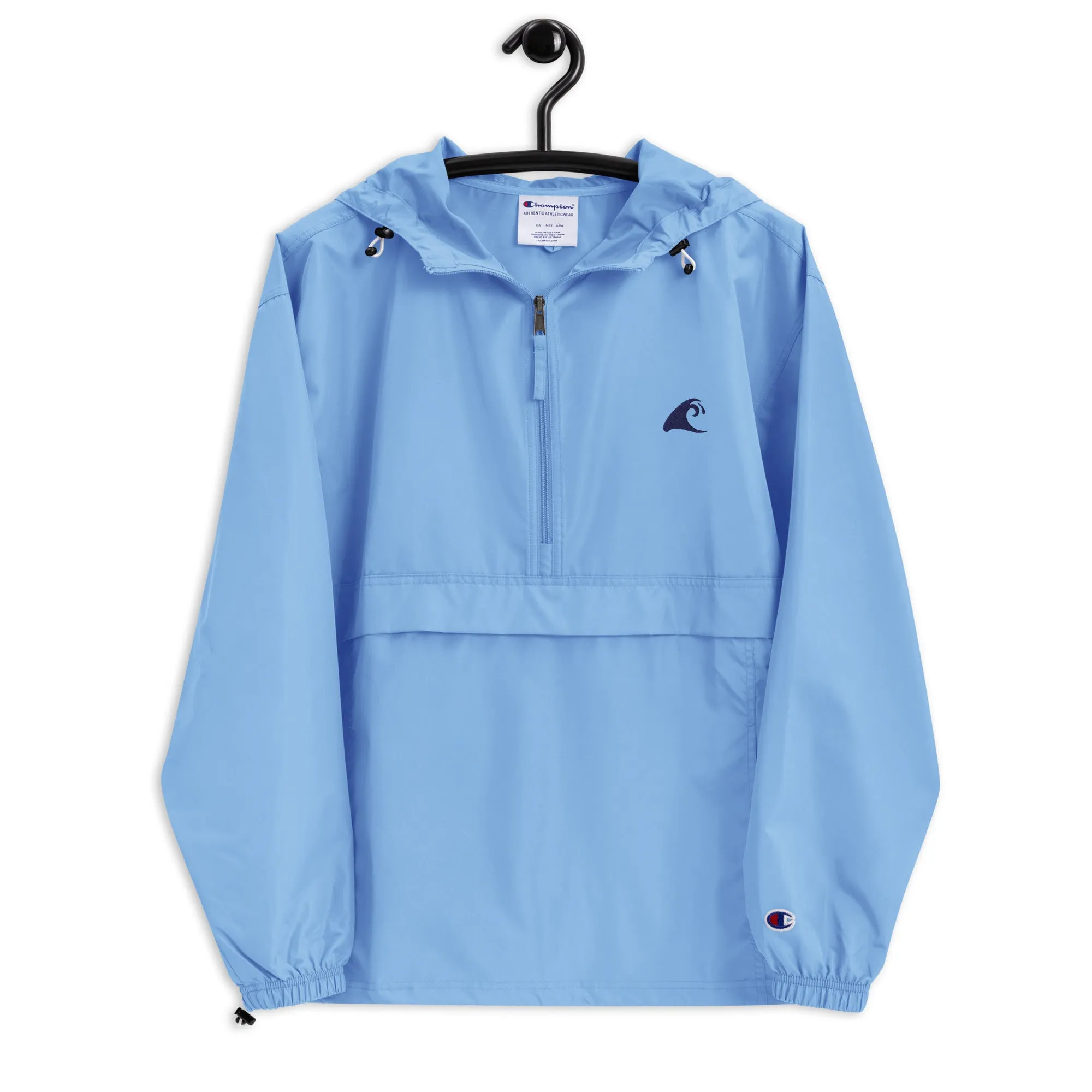 Extremely Stoked Champion Sky Blue Packable Windbreaker Jacket