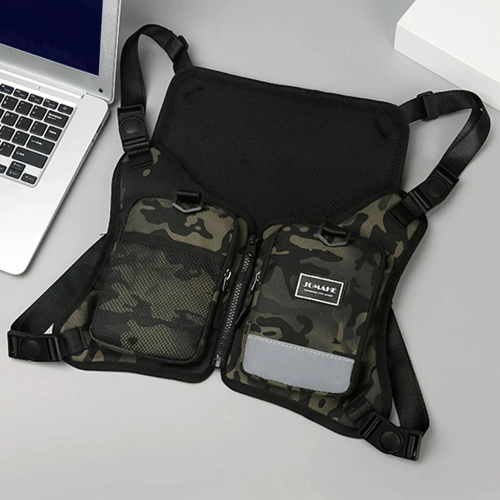 Fly Fishing Vest Lightweight Breathable Outdoor Fishing Vest Jacket Chest Pack Fishing Accessories For Fishing Outdoor Hiking