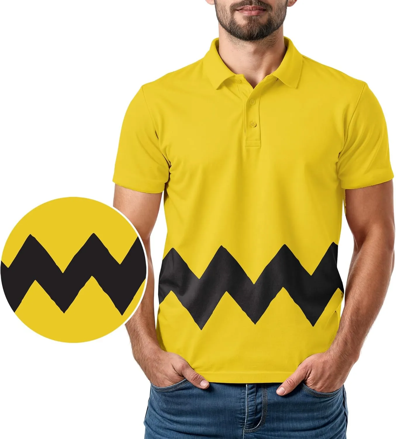 Funny Parody Golf Polo Shirt ??Fun Movie Performance Quick Dry UPF Sun Protection Moisture Wicking Casual Wear Shocker Golf