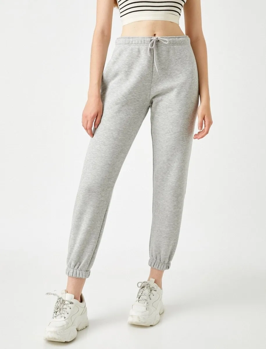 Girlfriend Jogger in Light Gray