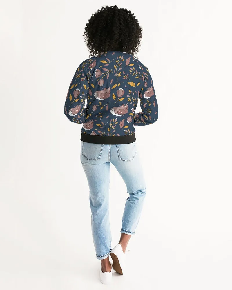 Golden Autumn Women's Bomber Jacket