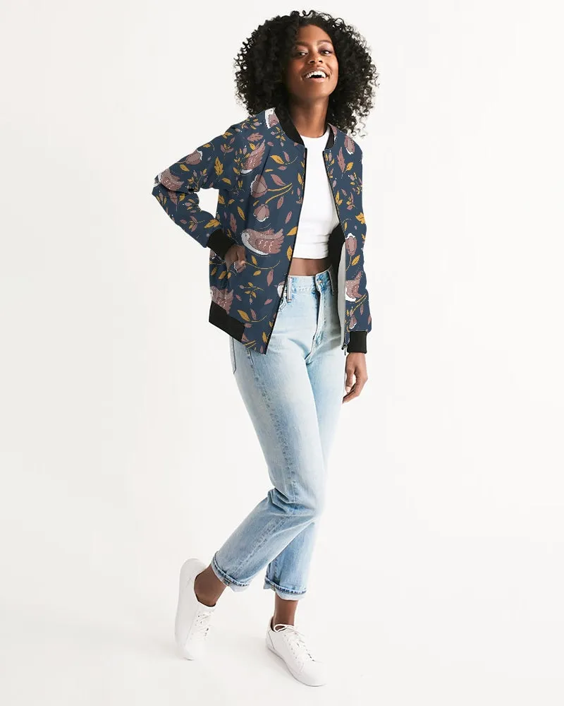 Golden Autumn Women's Bomber Jacket