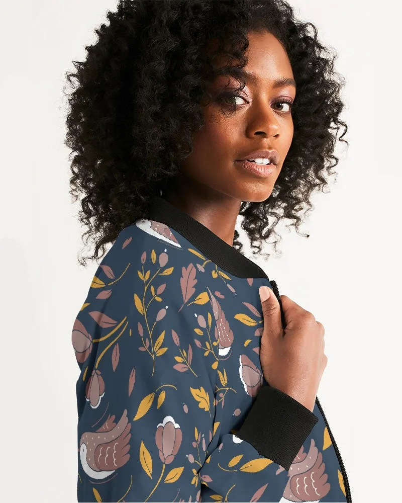 Golden Autumn Women's Bomber Jacket