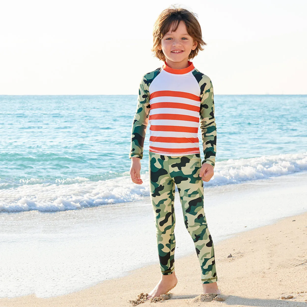 Green Camo Leggings UPF 50 