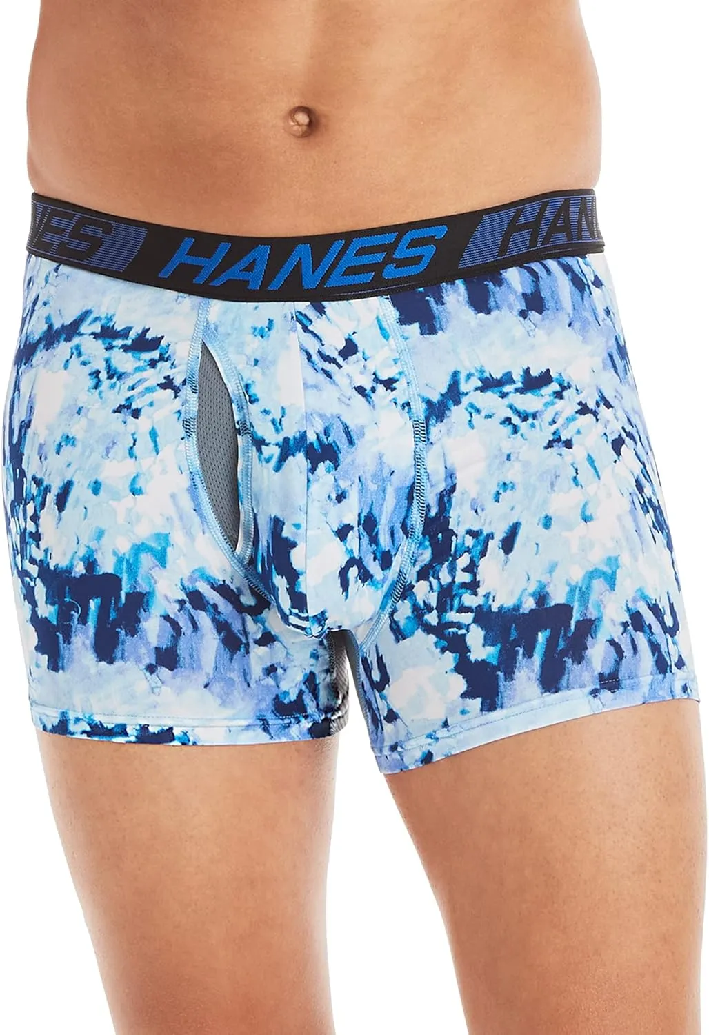 Hanes Mens Total Support Pouch Boxer Briefs, X-Temp Cooling, Moisture-Wicking Underwear, Regular, Long-leg and Trunk, 3-Pack