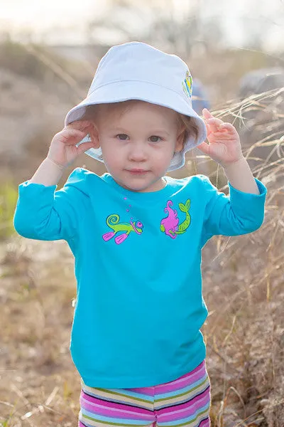Infant Toddler Sun Protective Shirt-Mermaid Brilliant Cerulean Blue