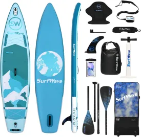 Inflatable Stand Up Paddle Board 11'X34 X6 - Ideal for Beginners & Open Water Adventures