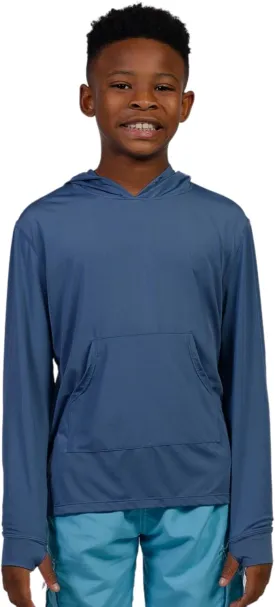 INGEAR Boys' Rash Guard Long Sleeve UPF 50  UV Protection Swim Shirt, Hooded Sun Shirt, Quick Dry Fishing Shirt for Kids