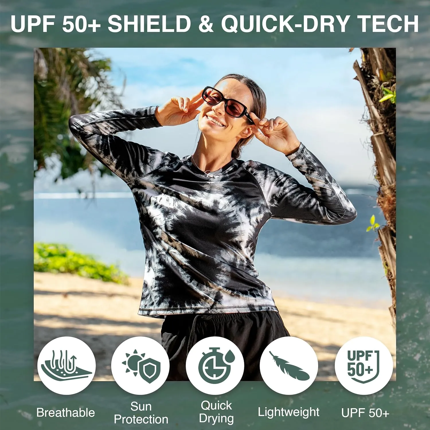 Kanu Surf Women's UPF 50  Long Sleeve Active Swim Tee & Workout Top