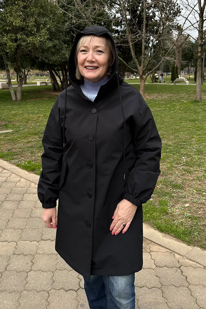 Leanne Water-Resistant Oversized Hooded Jacket
