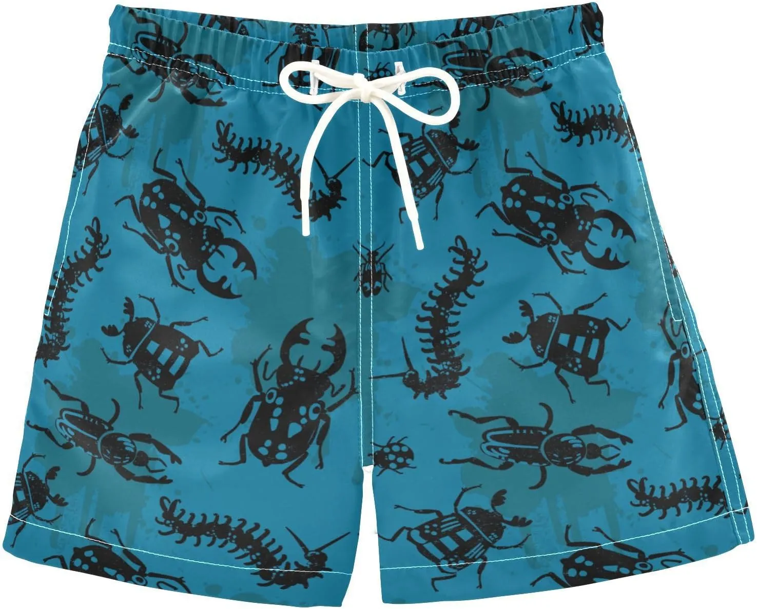 Little Boys Swim Trunks Beach Board Shorts Quick Dry Swimsuit Bathing Suits with Mesh Lining