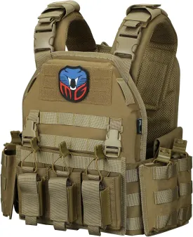 MGFLASHFORCE Tactical Vest Molle Airsoft Vest for Men