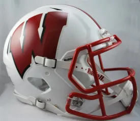RIDDELL SPORTS NCAA Wisconsin Badgers Speed Authentic Helmet, White