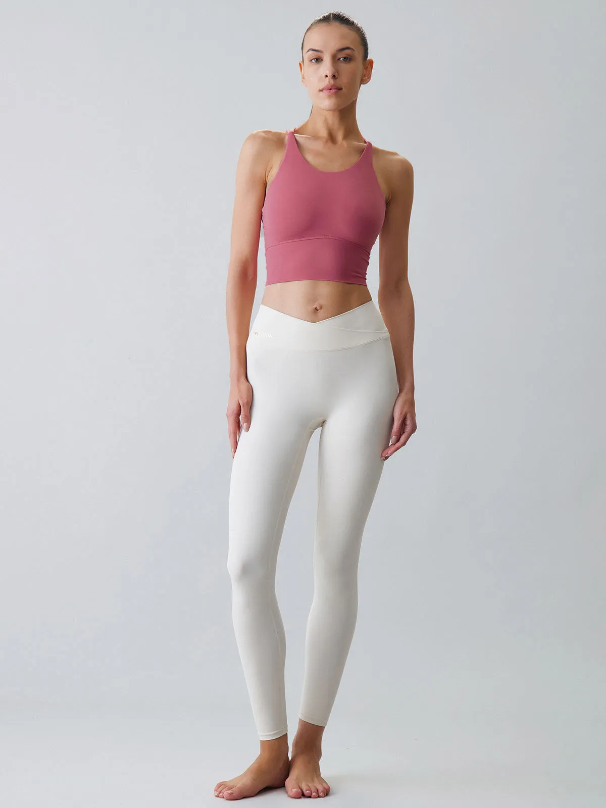 Rose Red Cut Out Twist Sports Bra - Light Support