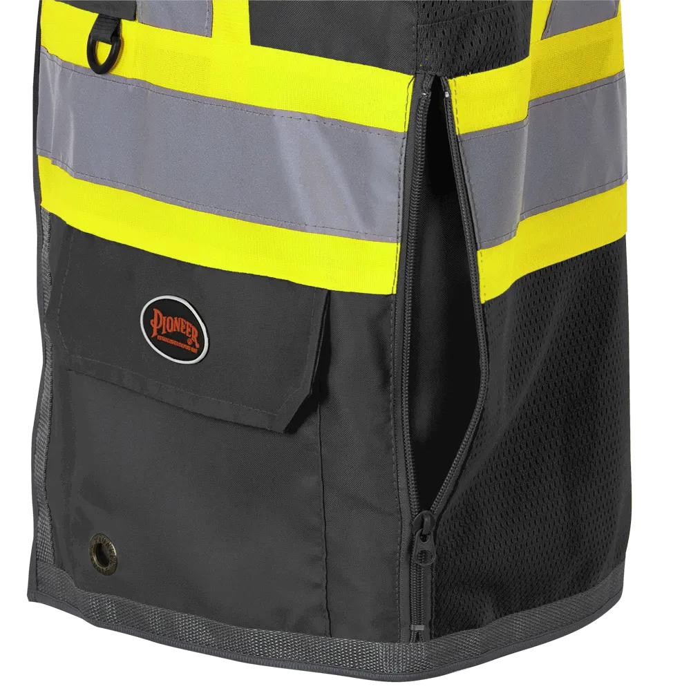 Safety Vest - Pioneer Black Mesh Surveyor Vest 6671