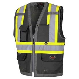 Safety Vest - Pioneer Black Mesh Surveyor Vest 6671