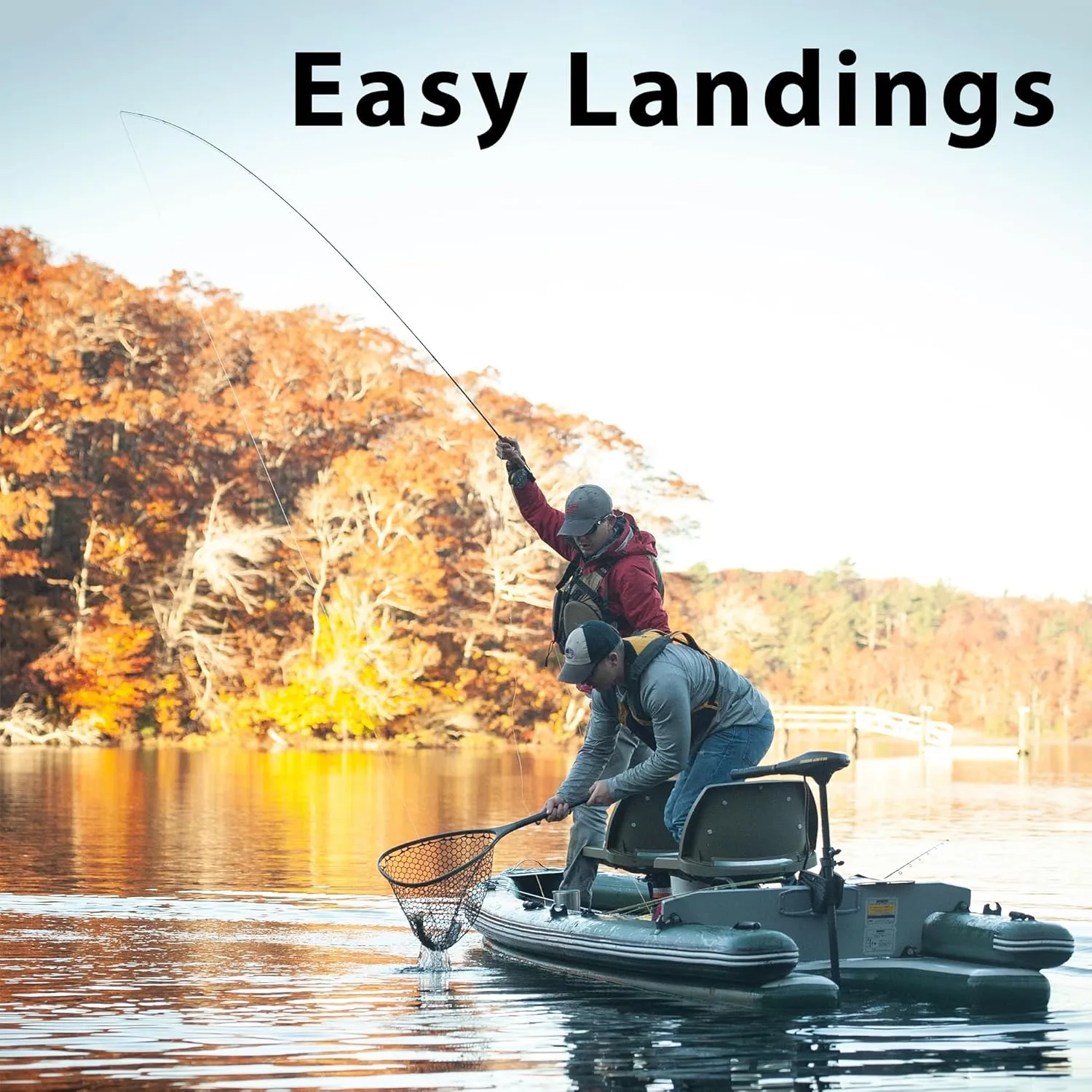 Sea Eagle FSK16 FishSkiff Inflatable 16', High Pressure, All-Drop-Stitch, 1-3 Person Frameless Fishing Boat w/Rigid 6 External Keel - Portable, Storable, and Transportable
