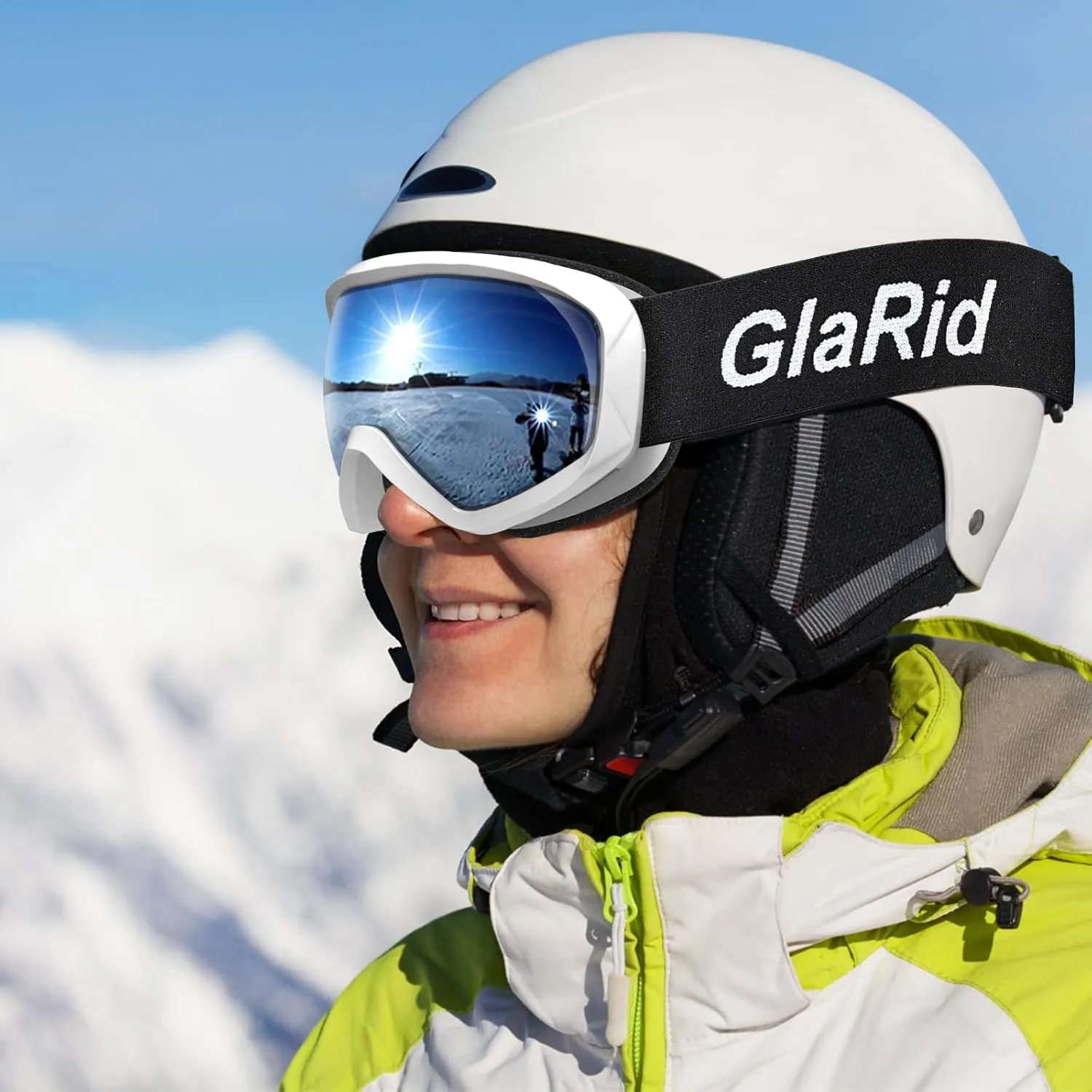 Ski Goggles, OTG 100% UV Protection Anti Fog Snowboard/Ski Goggles for Men, Women & Youth