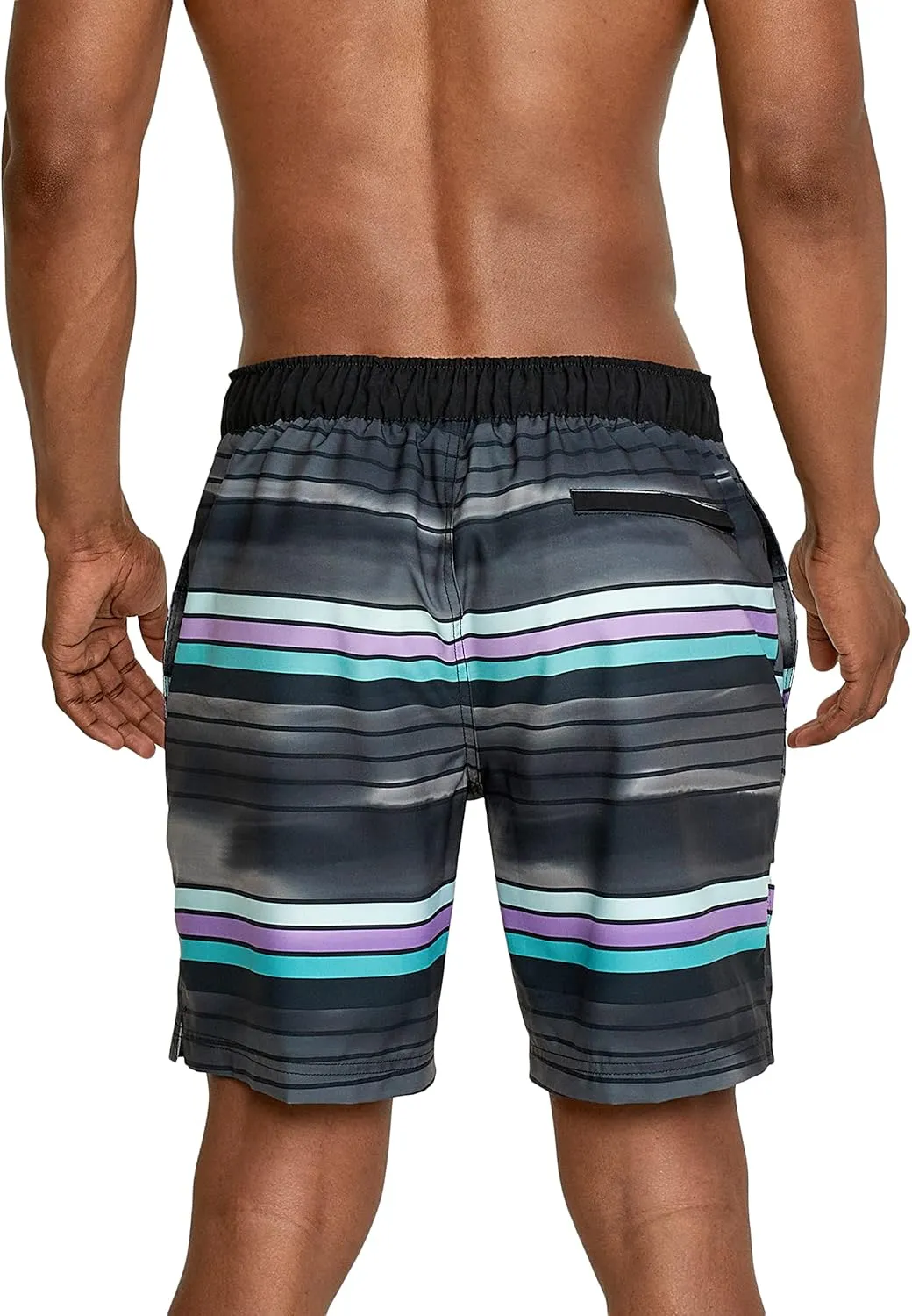 Speedo Men's Swim Trunk Knee Length Boardshort Bondi Striped