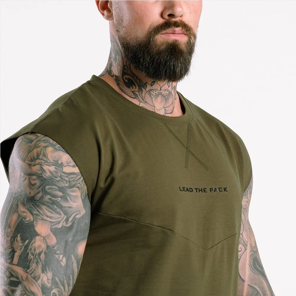 Statement Drop Shoulder Top - Olive
