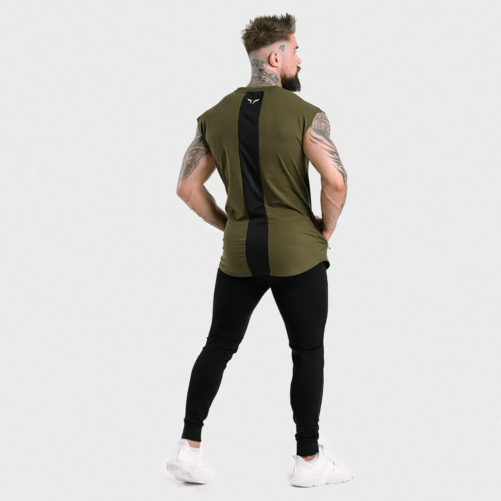Statement Drop Shoulder Top - Olive