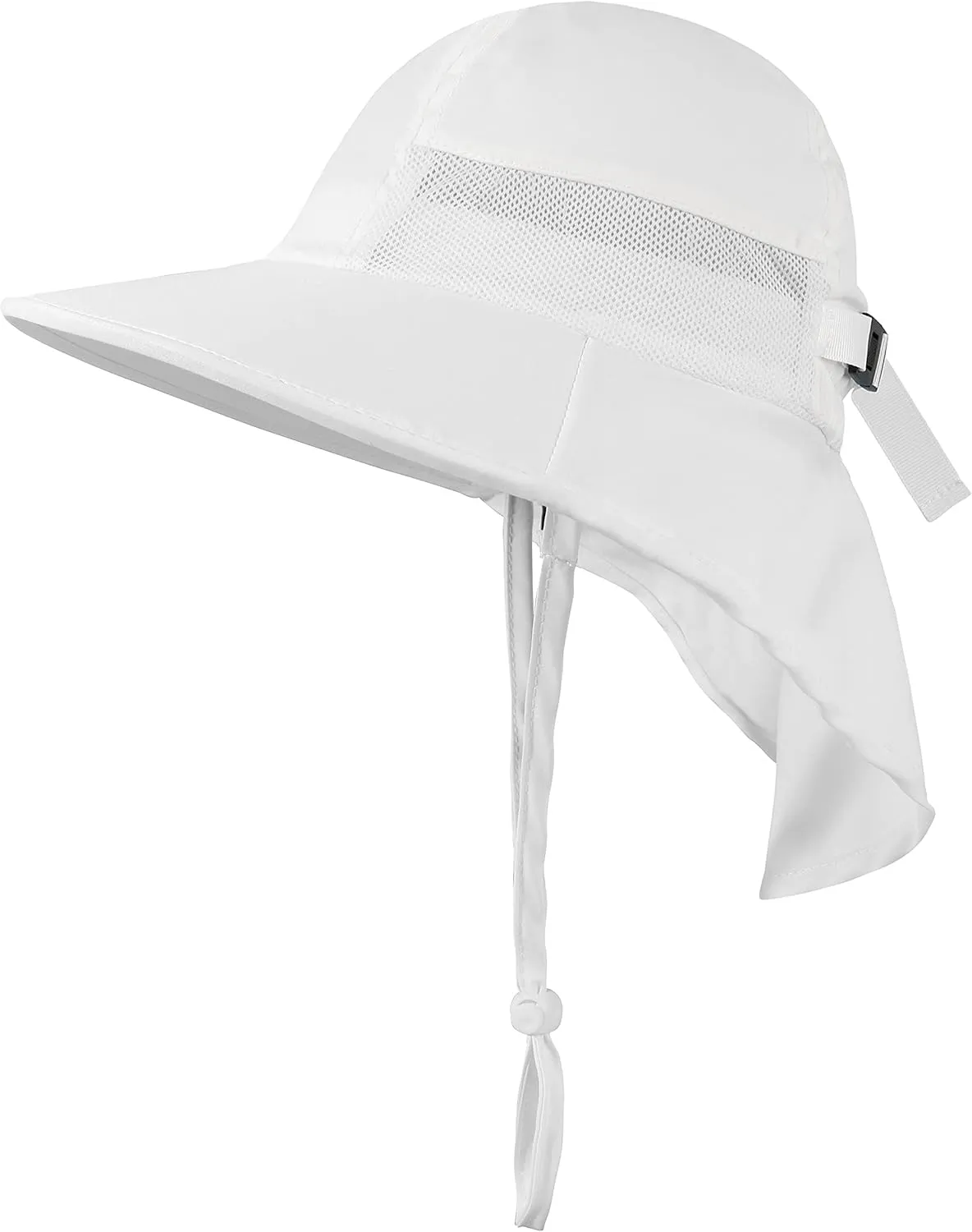 Sun Protection UPF 50  Kids Wide Brim Neck Flap Adjustable Safari Sun Hat