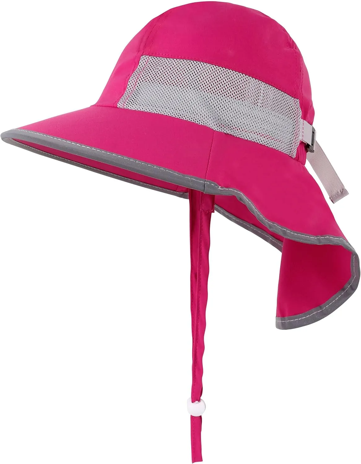 Sun Protection UPF 50  Kids Wide Brim Neck Flap Adjustable Safari Sun Hat