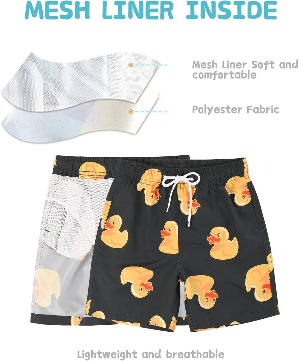 SUNDAY ROSE Swim Trunks for Boy Toddler Bathing Suits Little Kids Quick Dry Beach Board Shorts