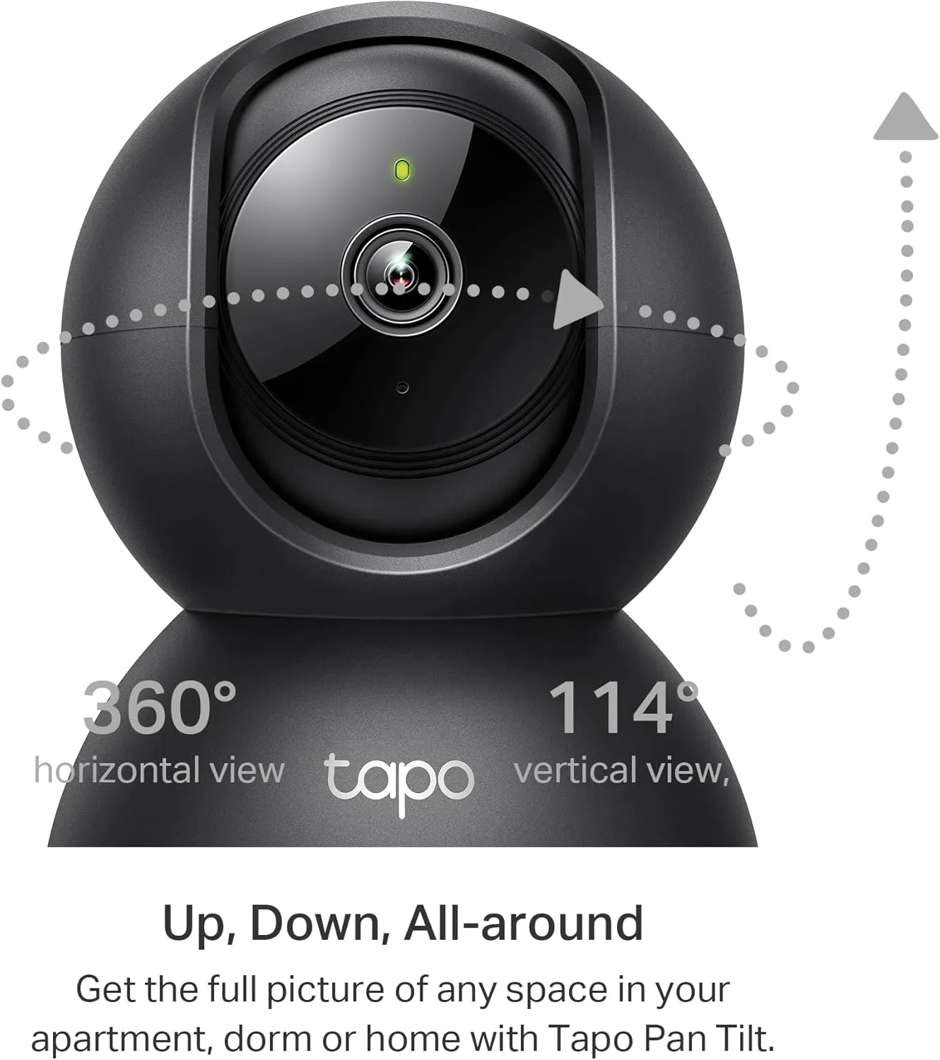 Tapo TP-Link 2K Pan/Tilt Indoor Security Camera for Baby Monitor, Pet Camera, Motion Detection & Tracking, 2-Way Audio, Cloud & SD Card Storage, Works w/Alexa & Google Home, Black, C211(2-Pack)