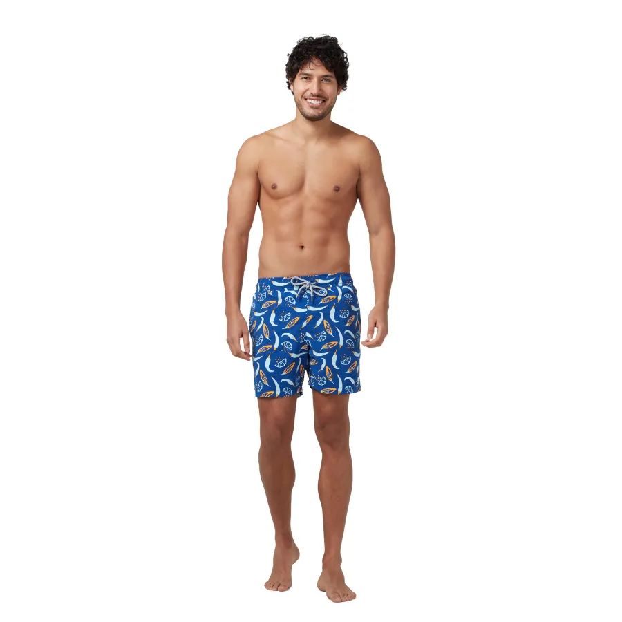 Tom & Teddy Chillis Mens Swim Shorts CHIBO - Blue/ Orange