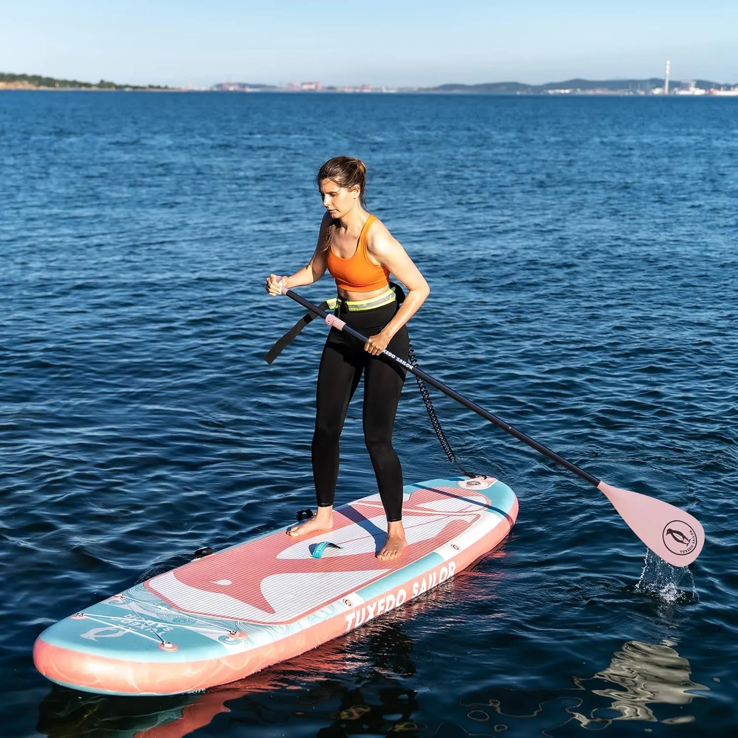 Tuxedo Sailor SUP Paddle - 3 Piece Adjustable Stand Up Paddle Board Paddle - Lightweight & Floating Paddle Board Oar - Durable and Packable, Reinforced Nylon Blades - Efficient Stroke